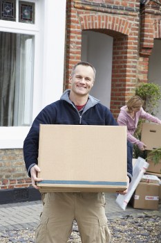 Removals van ready for a local move in Kingsbury