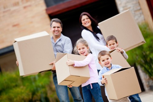 Kingsbury household move with furniture and boxes ready for transport