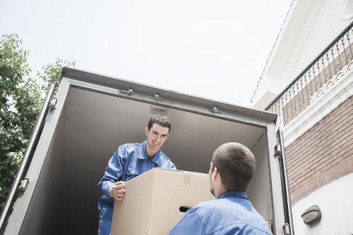 Loading furniture into a van for a Kingsbury collection
