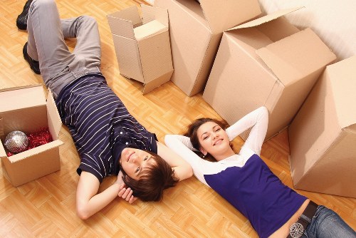 Furniture removal team handling items in Kingsbury